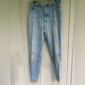 Vintage Lee Women's High Waist Jeans Sz 16 Long Tapered Leg RN 34783 Made In USA